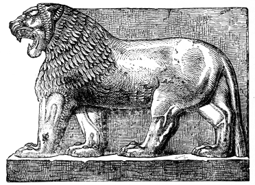 Fig. 68.—Lion from Nimrud. (British Museum.)