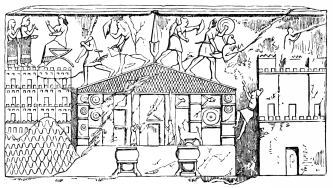 Fig. 71.—Temple. Relief from Corsabad.