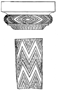 Fig. 123.—Fragments of an Engaged Column from the Tholos
of Atreus.