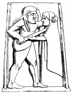 Fig. 195.—Archaic Relief from Sparta.