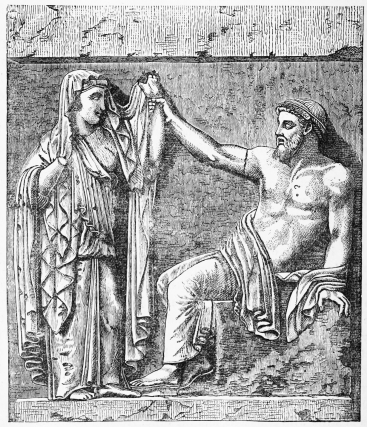 Fig. 220.—Metope of the Southern Temple upon the Eastern
Plateau of Selinous.