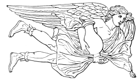 Fig. 234.—Notos. From the Tower of the Winds, Athens.