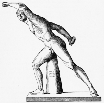 Fig. 242.—Borghese Gladiator of Agasias. (In the
Louvre.)