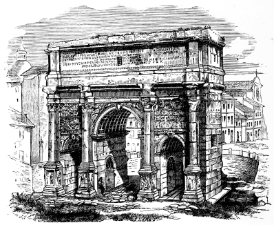 Fig. 286.—Triumphal Arch of Septimius Severus.