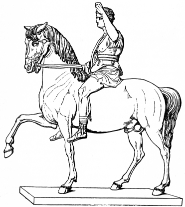 Fig. 301.—Equestrian Statue of Nonius Balbus, Jun.
(Sculptor unknown.)