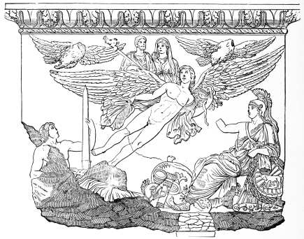 Fig. 304.—Relief upon the Pedestal of the Column of
Antoninus Pius.