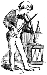 Boy playing fiddle