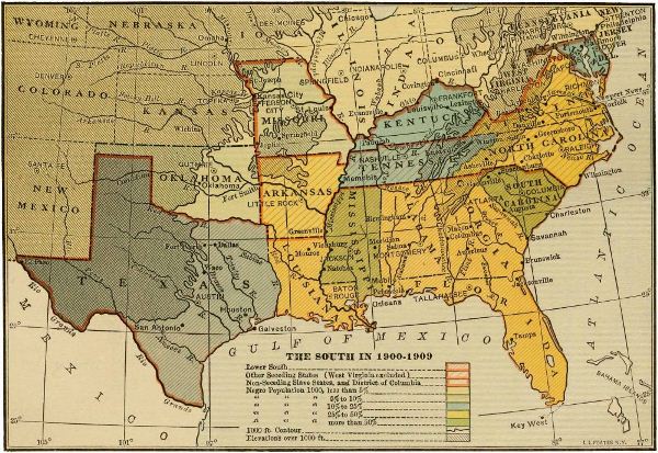THE SOUTH IN 1900-1909