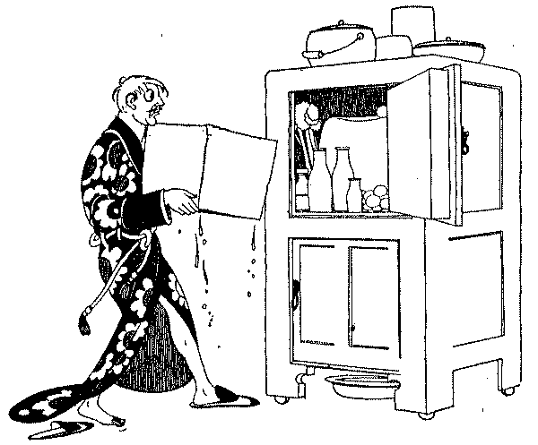 Man loading icebox.