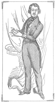 Frontispiece from Eagle’s book, in which he exposes
Anderson’s gun delusion. Said by Henry Evanion, who knew Eagle, to be a
fine likeness. From the Harry Houdini Collection.