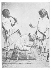 Position taken by the subject in the Indian basket trick
before he is covered by the sheet.