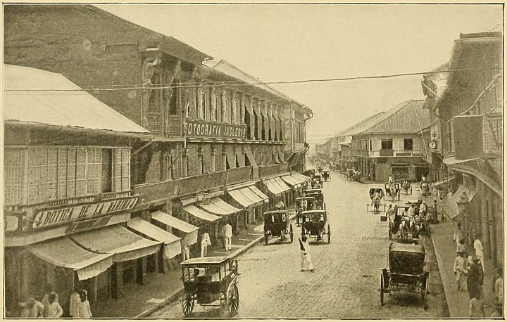 Along the Escolta; Principal Business Street in New Manila.