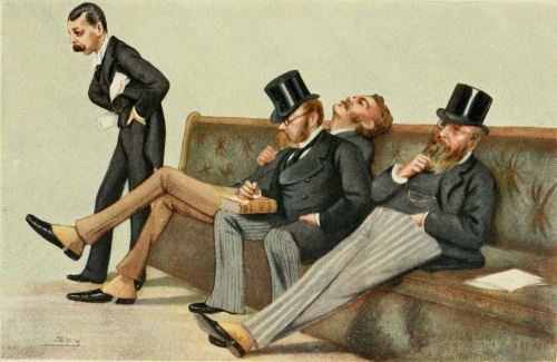 LORD RANDOLPH CHURCHILL SIR HENRY WOLFF MR. BALFOUR. MR. GORST.

THE FOURTH PARTY.

Reproduced from Leslie Ward’s Cartoon, December 1st, 1880, by
permission of the proprietors of "Vanity Fair."