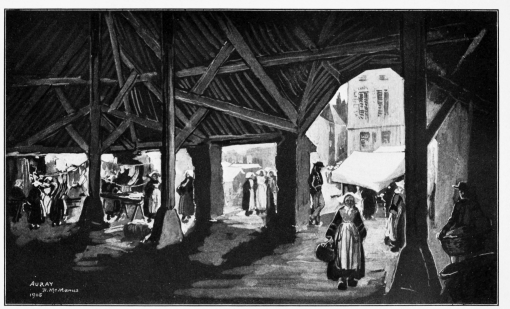Interior of Market-house, Auray