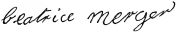 Beatrice Mergen signature