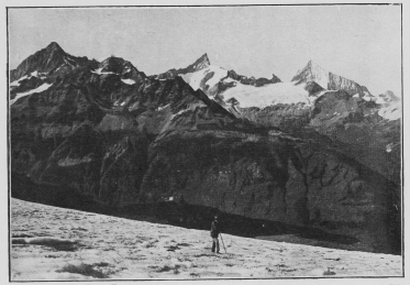The Dent Blanche from the Theodule Glacier in summer.