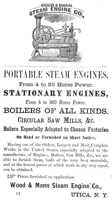 WOOD and MANN STEAM ENGINE CO 