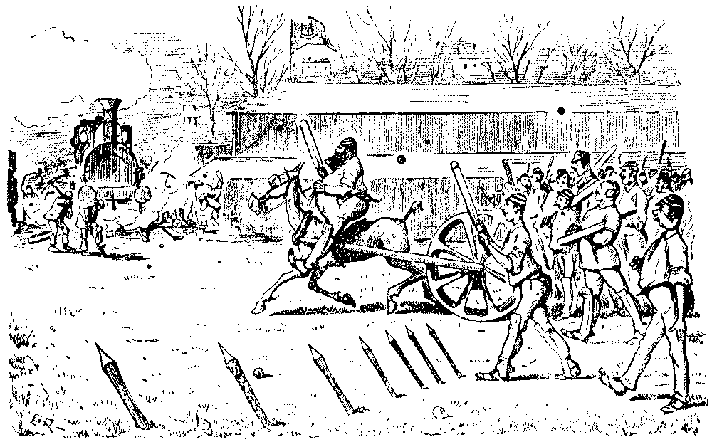 Cricketers preparing to defend  cricket ground.