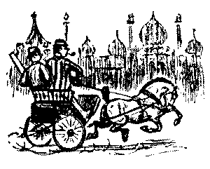Carriage ride to Brighton pavillion