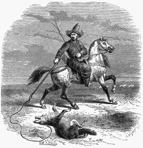 Capture of a Wolf by a Kirghiz Horseman.