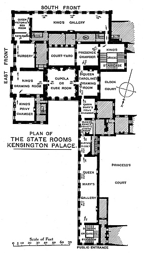 PLAN OF THE STATE ROOMS KENSINGTON PALACE.