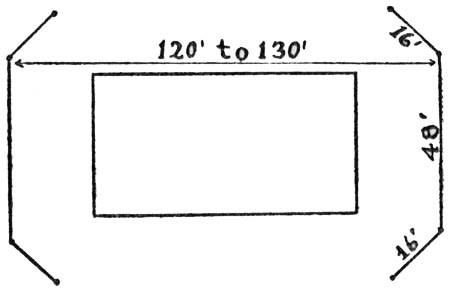 A drawing with measurements