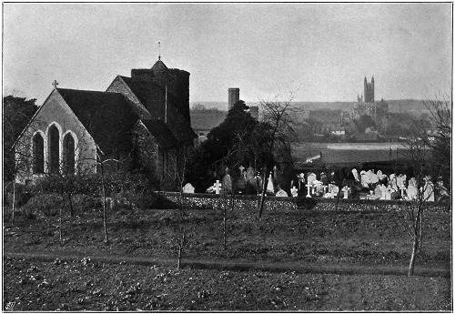 EAST END OF CHURCH (SHOWING CATHEDRAL IN  THE DISTANCE).