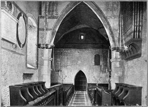 INTERIOR OF ST. MARTIN'S (SHOWING WEST WALL OF NAVE).