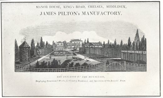 Manor-House Garden, Chelsea, circa 1809
