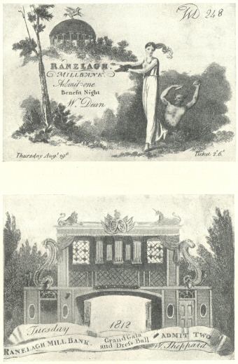 Admission Tickets, New Ranelagh, Pimlico, circa 1812