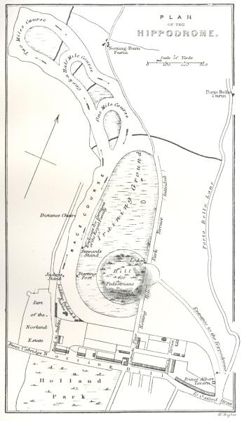 Plan of the Hippodrome, Notting Hill, 1841