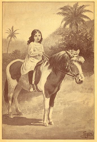 girl on pinto pony