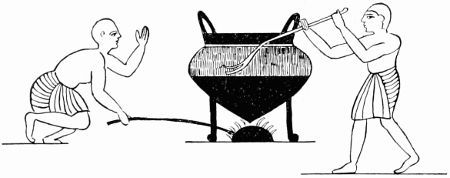 Slaves boiling meat and stirring fire