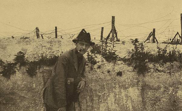The author in a front trench near Rheims