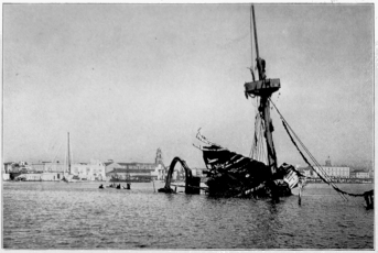 Wreck of the Maine Havana Harbour, Cuba Copyright, 1900, by Detroit Photographic Co.