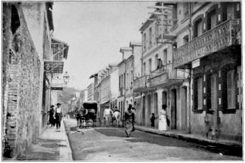 Rue Victor Hugo before the Eruption St. Pierre, Martinique Courtesy of Professor T. A. Jaggar, of the Geological Department of Harvard University