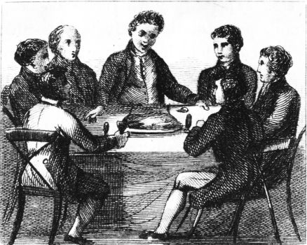 men sitting around a table