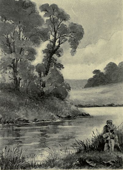 fisherman on shore of river