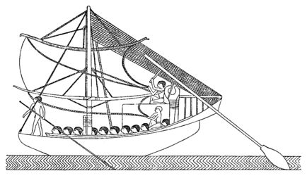 Barque à voile carrée