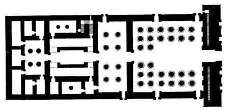 Plan du temple de Khonsou, à Karnak