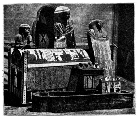 Sarcophage, cercueils, caisse à canopes