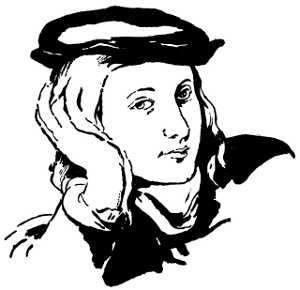 Portrait drawing of Raphael