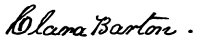 Signature of Clara Barton