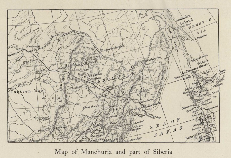Map of Manchuria and part of Siberia