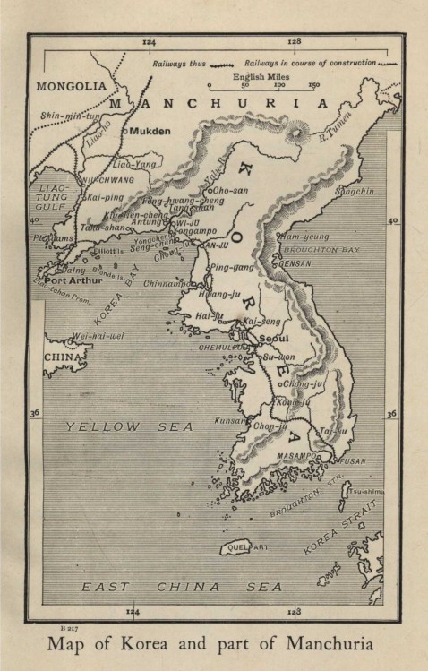 Map of Korea and part of Manchuria