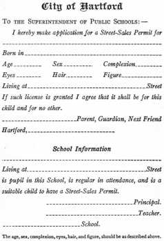 Application for a Street-Sales Permit