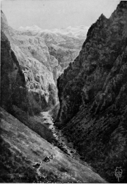 THE RIVER OF EDEN.

(The Zab entering the Tyari Gorges).

The view down stream from the mouth of the Ori valley, a little above
Tal. The distant snow peak is Ghara Dagh on the southern side of Tkhuma.

No. 1