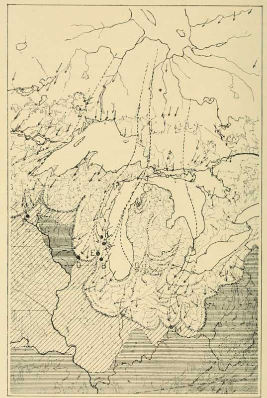 GLACIAL MAP OF THE GREAT LAKES REGION