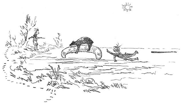 Plate 23: Pane-way-ee-tung crossing the river Thomas