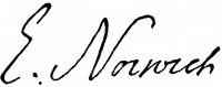AUTOGRAPH OF THE BISHOP OF NORWICH.